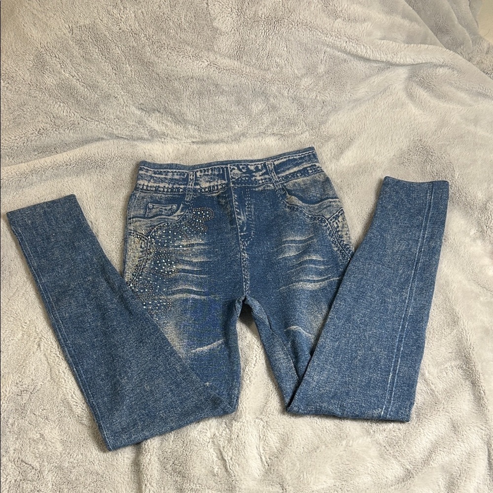 Rhinestone embellished jeggings